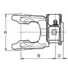 B&P 5070H0355 Widłak zewn. 1i3/8"Z6 - 30,2x91,4 Global G7 Bondioli Pavesi