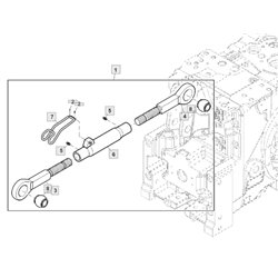 AL221283 John Deere Łącznik 2/2 M36x4,0 660-845mm R410mm