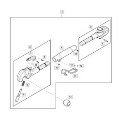 AL216468 John Deere Łącznik 3/3 M36x4,0 680-895mm R410mm