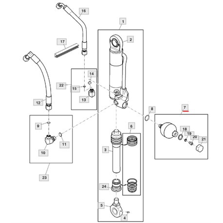 AL205720 John Deere Akumulator hydrauliczny