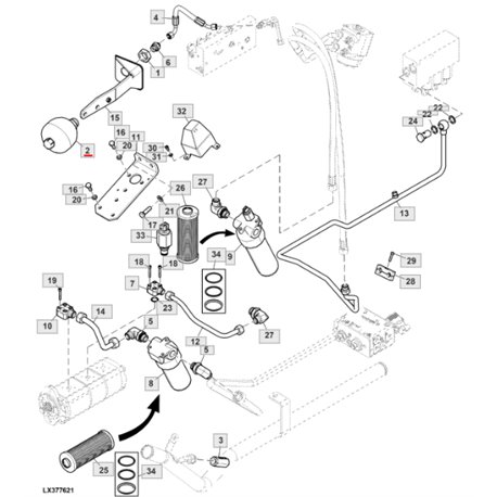 ER341997 John Deere Akumulator hydrauliczny