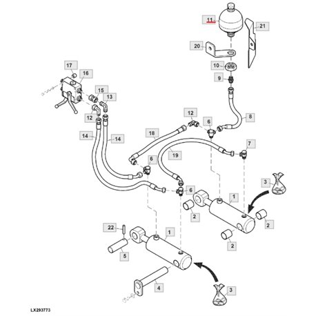 ER261397 John Deere Akumulator hydrauliczny