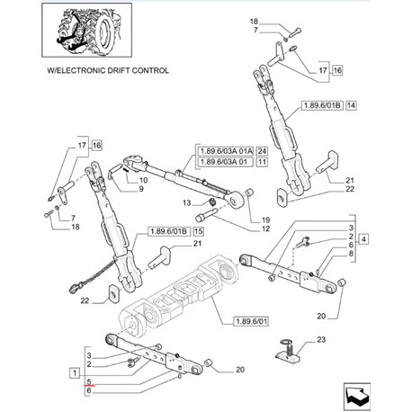 Końcówka przyłącza dolna 47137518 CNH 2200-47137518