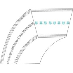 Pas klinowy Optibelt avx10-m1 l835