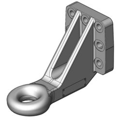 Zaczep oczkowy Ø 50 mm 110x100 versetzt DIN 9678-2