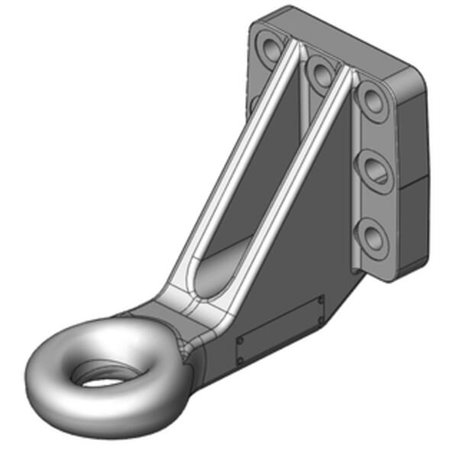 Zaczep oczkowy Ø 50 mm 110x100 versetzt DIN 9678-2