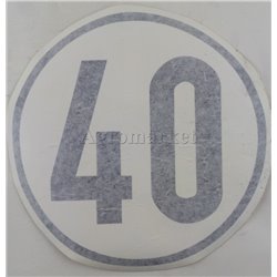 Naklejka 40 Km/h