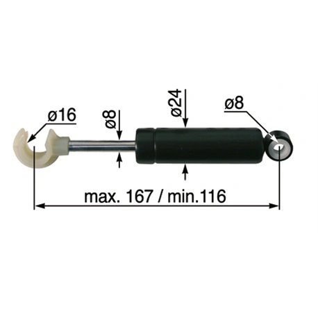 Grammer - Amortyzator do LHF 120/170mm - 1096583