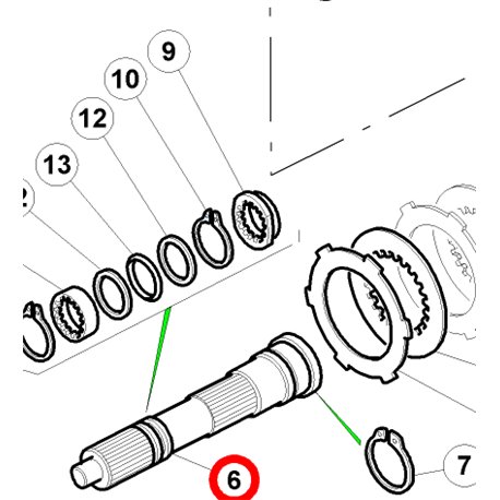 Wałek sprzęgła hydraulicznego 6005026945