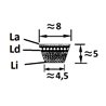 Pasek klinowy 8x550mm Ld Optibelt VB8530
