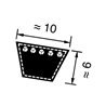 Pasek klinowy 10x1082mm Ld Z42", Optibelt 4014486031959