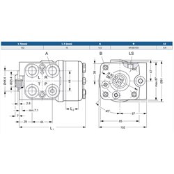 Orbitrol 100 OSPC-LS, Danfoss 150-1231, 225/170 bar