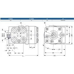 Orbitrol 100 OSPC-ON, Danfoss 150N-1172, 101/155 bar