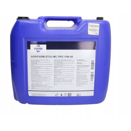 Olej silnikowy Fuchs 10W40 Agrifatm STOU MC PRO 20L