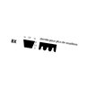 Pasek klinowy uzębiony 17x1100mm Ld BX42" Optibelt 4014486096378