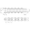 Zamek 16AH-1, 93,2 kN, - 1"x5/8" - Tsubaki RS80HTS