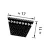 Pasek klinowy uzębiony 17x1440mm Ld BX55" Optibelt 4014486096521
