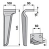 Ząb brony aktywnej, L345 mm prawy, pasujący do Maschio