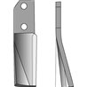 Nóż glebogryzarki fi16,5mm-50mm lewy 205mmx Kuhn 