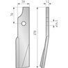 Nóż glebogryzarki fi16,5mm-lewy 270mmx Kuhn 