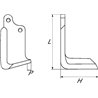 Nóż glebogryzarki fi14,5mm-56mm lewy 165mmx135mm Maschio NC 
