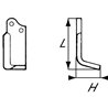 Nóż glebogryzarki fi10,5mm-38mm lewy 155mmx70mm Agria 