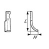 Nóż glebogryzarki fi9mm-72mm lewy 210mmx75mm Hako 