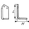 Nóż glebogryzarki fi11,5mm-57mm lewy 165mmx135mm Kuhn 