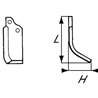 Nóż glebogryzarki fi12,5mm-65mm lewy 180mmx90mm Ortolan 