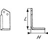 Nóż glebogryzarki fi14,5mm-55mm lewy 195mmx120mm Sicma 