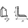 Nóż glebogryzarki fi14,5mm-45mm lewy 185mmx105mm Maletti MA 1300080 