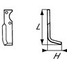 Nóż glebogryzarki fi10,5mm-80mm lewy 195mmx70mm Goldoni 8834