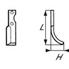 Nóż glebogryzarki fi10,5mm-70mm lewy 200mmx70mm Valpadana 207.843 