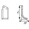 Nóż glebogryzarki fi10,5mm-32mm prawy 120mmx55mm Comeb FP-CP9 