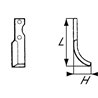 Nóż glebogryzarki fi9mm-70mm prawy 225mmx68mm Honda F 600/80 