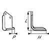 Nóż glebogryzarki fi14,5mm-57mm prawy 180mmx135mm Celli 322516 