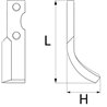 Nóż glebogryzarki fi9mm-70mm prawy 210mmx50mm Gutbrod 75.73.026 