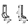 Nóż glebogryzarki fi11,5mm-114mm prawy 260mmx95mm Howard 