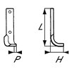 Nóż glebogryzarki fi12,5mm-120mm prawy 268mmx102mm Krone 
