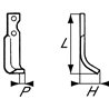 Nóż glebogryzarki fi11,5mm-115mm prawy 266mmx104mm Kuhn 