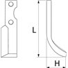 Nóż glebogryzarki fi12,5mm-105mm prawy 248mmx100mm Kuhn 