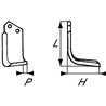 Nóż glebogryzarki fi16,5mm-57mm prawy 165mmx135mm Kuhn 