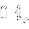 Nóż glebogryzarki fi16,5mm-76mm prawy 190mmx140mm Kuhn 