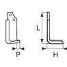 Nóż glebogryzarki fi12,5mm-44mm prawy 190mmx110mm Maschio 