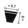 Pasek klinowy uzębiony 10x1900mm Ld Optibelt 4014486260427