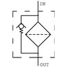 Filtr ciśnieniowy 106l/min 25µm 1"BSP - 1/2"BSP MPFiltri