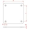 Pokrywa kołnierza 8" -230x230 - 4x180(fi255)x8mm Unbranded