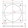Kołnierz kwatrat 8" 250x250 - 4x195(fi276)x8mm fi wew.220mm MZ Unbranded