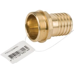 Króciec na wąż 38 mm x gwint zewnętrzny 1-1/2" mosiężny