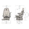 Fotel pneumatyczny Maximo XT Evolution Active 12V,  tkanina/Alkantra czarno-szare